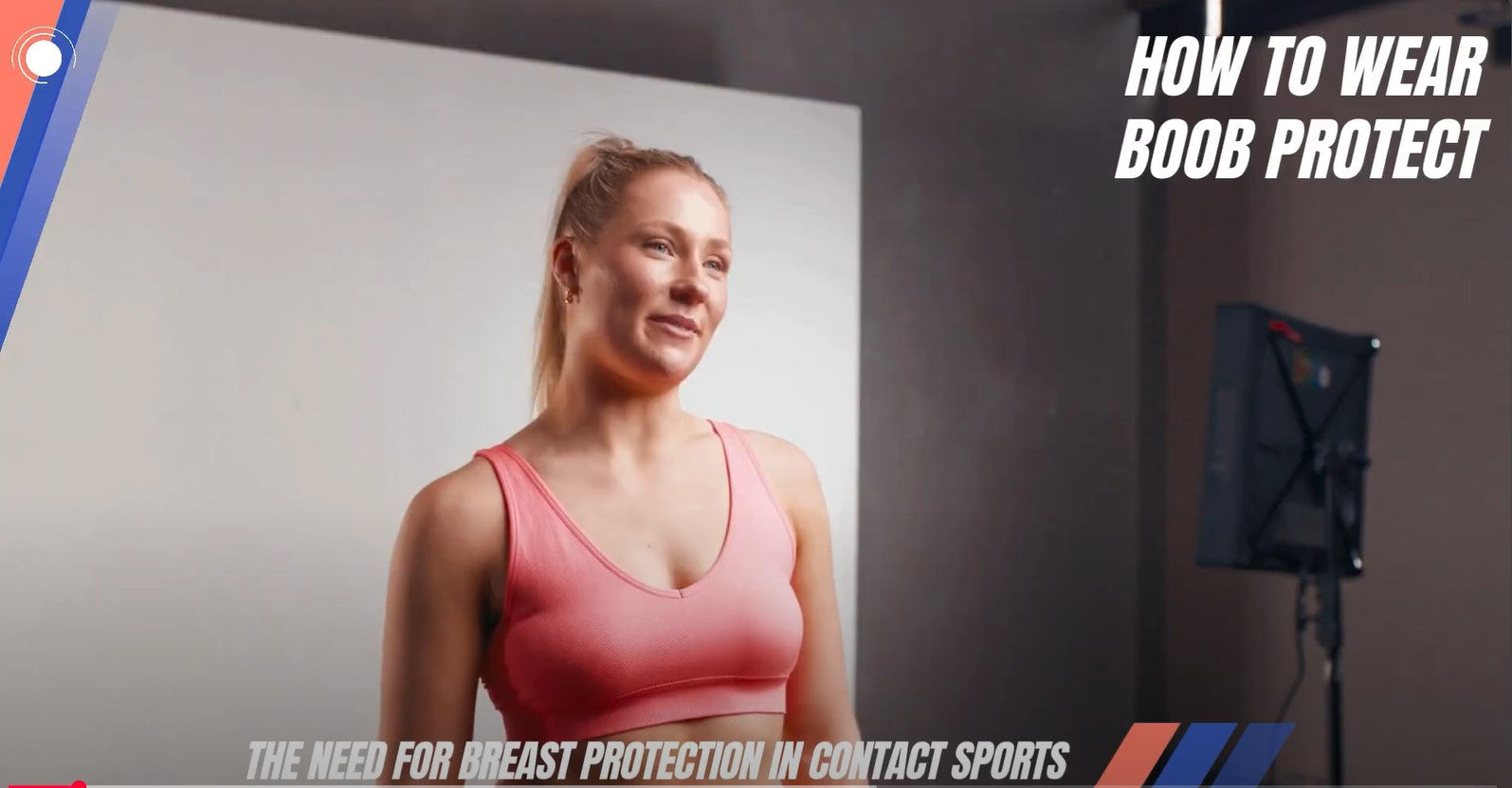 Load video: women showing how to wear boob protect inserts for sports